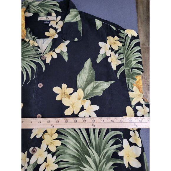 Tommy Bahama Men's XL Silk Floral Hawaiian Shirt Pineapples Tropical Resort - Picture 4 of 6